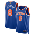 Johmsee NY.Knicks #8 OG Anunoby Blue 2026  Finals Patch Swingman Jerseys - Icon Edition