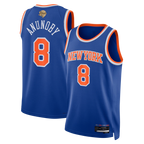 Johmsee NY.Knicks #8 OG Anunoby Blue 2026  Finals Patch Swingman Jerseys - Icon Edition