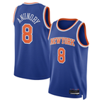 Johmsee NY.Knicks #8 OG Anunoby Blue Swingman Jerseys - Icon Edition