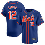 Johmsee NY.Mets #12 Francisco Lindor Player Royal Home Limited Stitched Jerseys