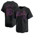 Johmsee NY.Mets #16 Dwight Gooden Player Black Alternate Home Limited Stitched Jerseys