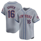 Johmsee NY.Mets #16 Dwight Gooden Player Gray Road Limited Home Stitched Jerseys