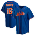 Johmsee NY.Mets #16 Dwight Gooden Player Royal Home Game Stitched Jerseys