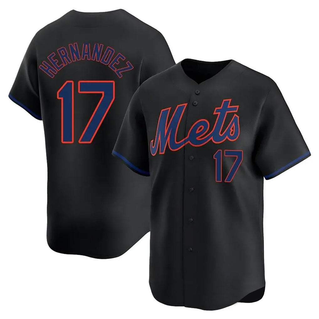 Johmsee NY.Mets #17 Keith Hernandez Player Black Alternate Home Limited Stitched Jerseys