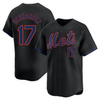 Johmsee NY.Mets #17 Keith Hernandez Player Black Alternate Home Limited Stitched Jerseys