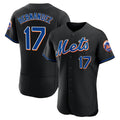 Johmsee NY.Mets #17 Keith Hernandez Player Black Replica Home Limited Elite Stitched Jerseys