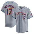 Johmsee NY.Mets #17 Keith Hernandez Player Gray Road Limited Home Stitched Jerseys