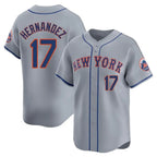 Johmsee NY.Mets #17 Keith Hernandez Player Gray Road Limited Home Stitched Jerseys