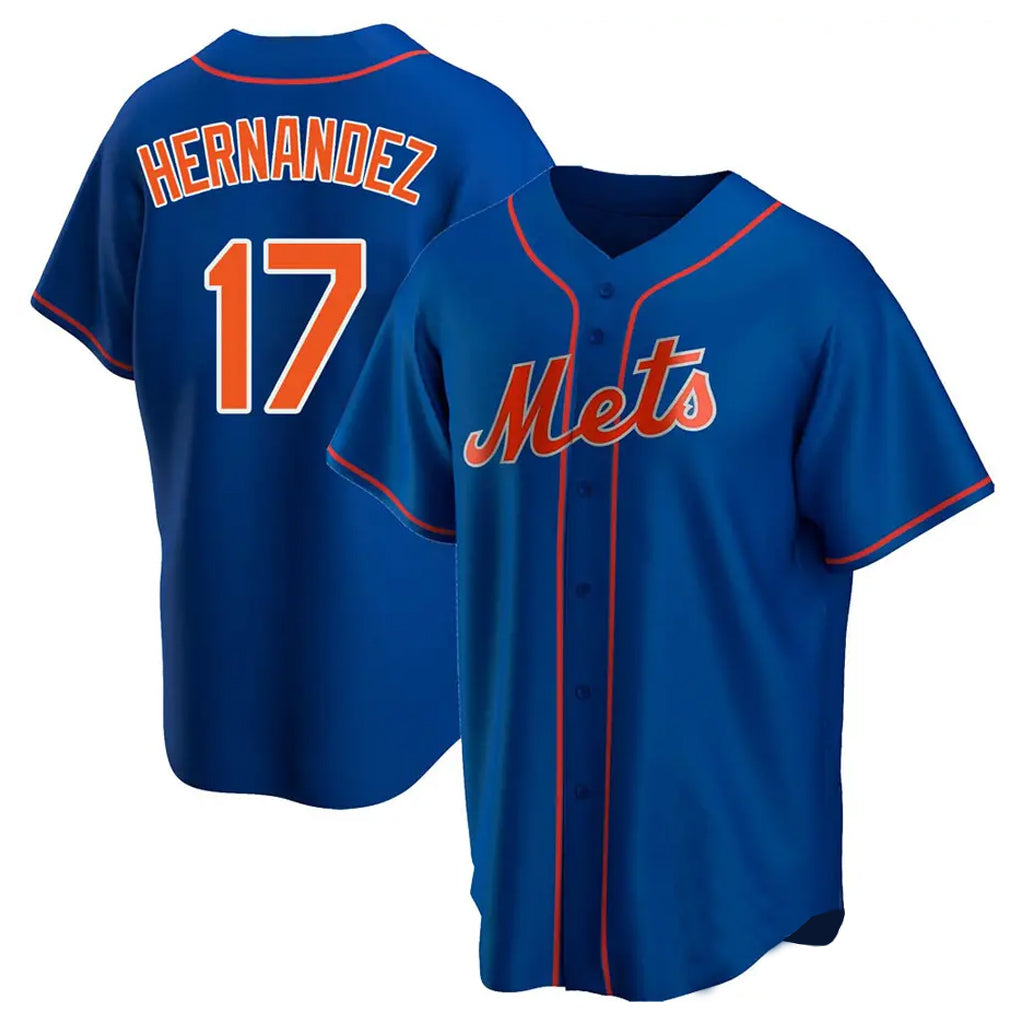 Johmsee NY.Mets #17 Keith Hernandez Player Royal Home Game Stitched Jerseys