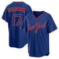 Johmsee NY.Mets #17 Keith Hernandez Player Royal T-shirt Home Game Stitched Jerseys
