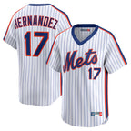 Johmsee NY.Mets #17 Keith Hernandez Player White Cooperstown Collection T-shirt Game Stitched Jerseys