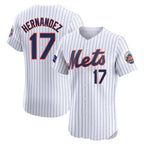 Johmsee NY.Mets #17 Keith Hernandez Player White Home Limited Elite Stitched Jerseys