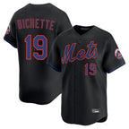 Johmsee NY.Mets #19 Bo Bichette Player Black Alternate Home Limited Stitched Jerseys