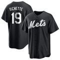 Johmsee NY.Mets #19 Bo Bichette Player Black Home Game Stitched Jerseys