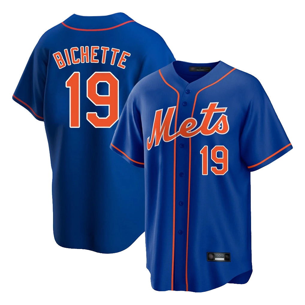 Johmsee NY.Mets #19 Bo Bichette Player Royal Home Game Stitched Jerseys