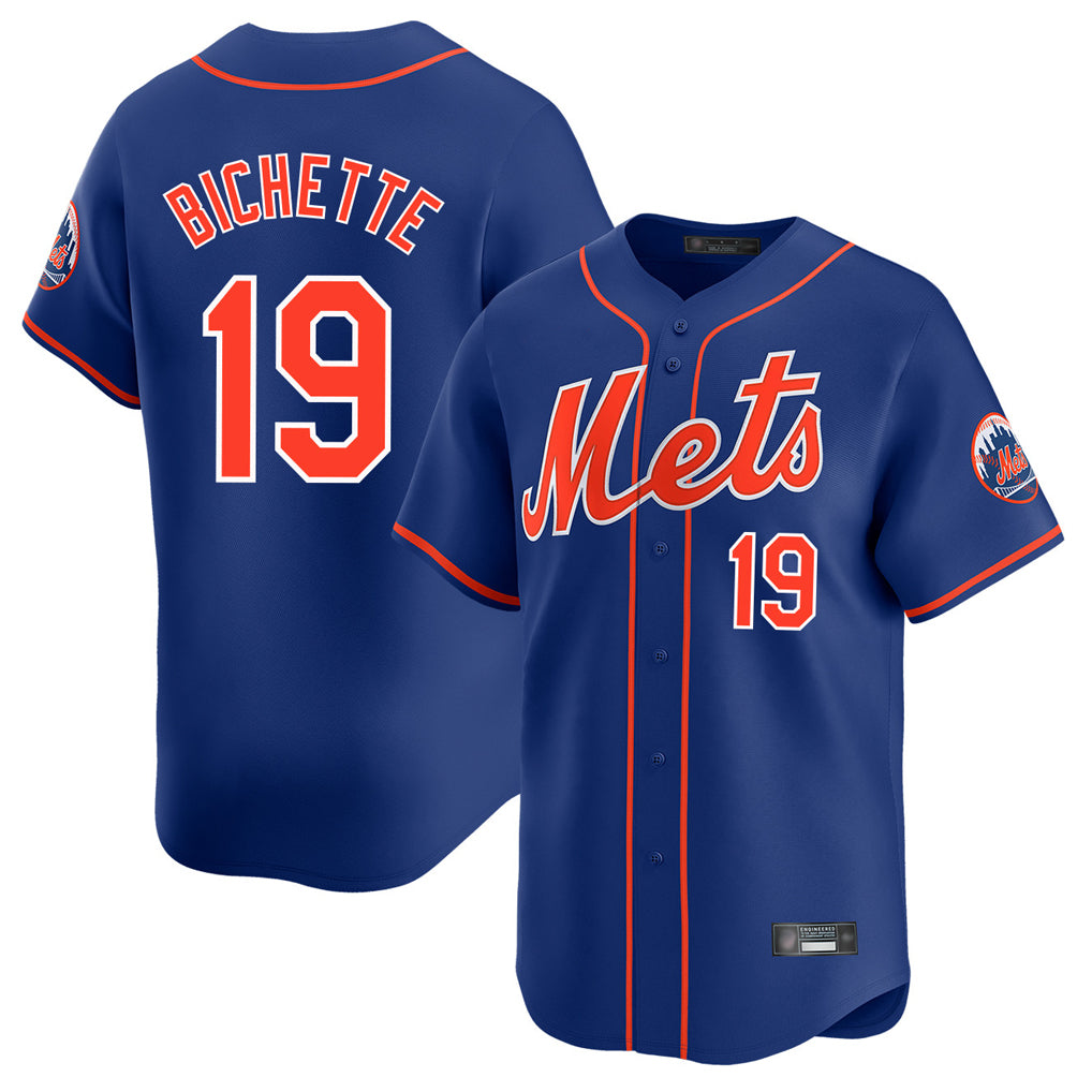 Johmsee NY.Mets #19 Bo Bichette Player Royal Home Limited Stitched Jerseys