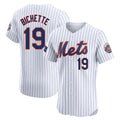 Johmsee NY.Mets #19 Bo Bichette Player White Home Limited Elite Stitched Jerseys