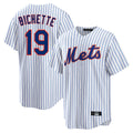 Johmsee NY.Mets #19 Bo Bichette Player White Home Replica Stitched Jerseys
