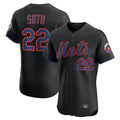 Johmsee NY.Mets #22 Juan Soto Player Black Home Limited Elite Stitched Jerseys