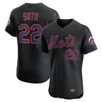 Johmsee NY.Mets #22 Juan Soto Player Black Home Limited Elite Stitched Jerseys