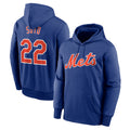 Johmsee NY.Mets #22 Juan Soto Player Royal Club Pullover Hoodie Game Stitched Jerseys