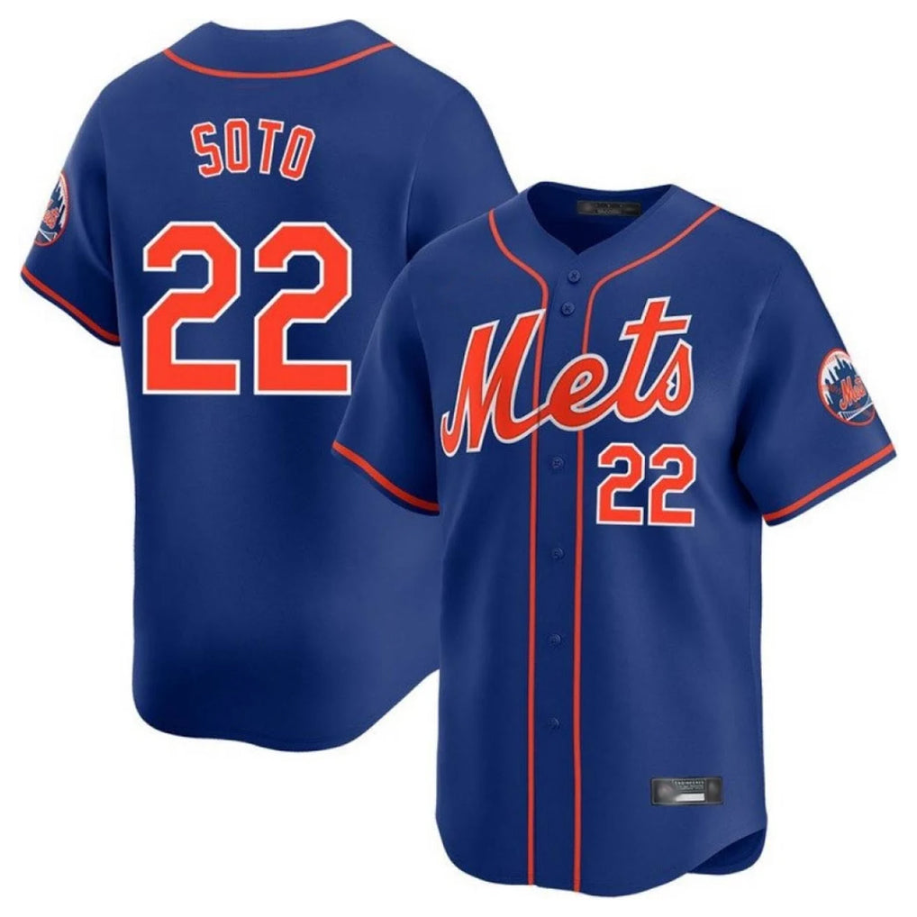 Johmsee NY.Mets #22 Juan Soto Player Royal Home Limited Stitched Jerseys