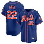 Johmsee NY.Mets #22 Juan Soto Player Royal Home Limited Stitched Jerseys