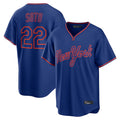 Johmsee NY.Mets #22 Juan Soto Player Royal T-shirt Home Game Stitched Jerseys