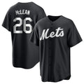 Johmsee NY.Mets #26 Nolan McLean Player Black Home Game Stitched Jerseys