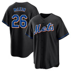 Johmsee NY.Mets #26 Nolan McLean Player Black Replica Home Game Stitched Jerseys