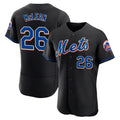 Johmsee NY.Mets #26 Nolan McLean Player Black Replica Home Limited Elite Stitched Jerseys