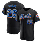 Johmsee NY.Mets #26 Nolan McLean Player Black Replica Home Limited Elite Stitched Jerseys