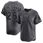 Johmsee NY.Mets #26 Nolan McLean Player Gray City Connect Limited Stitched Jerseys