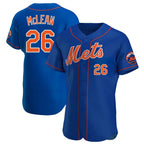 Johmsee NY.Mets #26 Nolan McLean Player Royal Limited Elite Home Stitched Jerseys