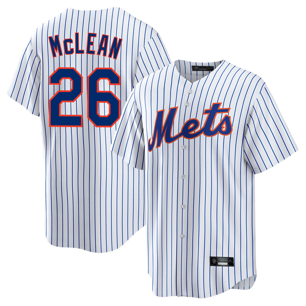 Johmsee NY.Mets #26 Nolan McLean Player White Home Game Stitched Jerseys