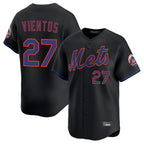 Johmsee NY.Mets #27 Mark Vientos Player Black Alternate Home Limited Stitched Jerseys