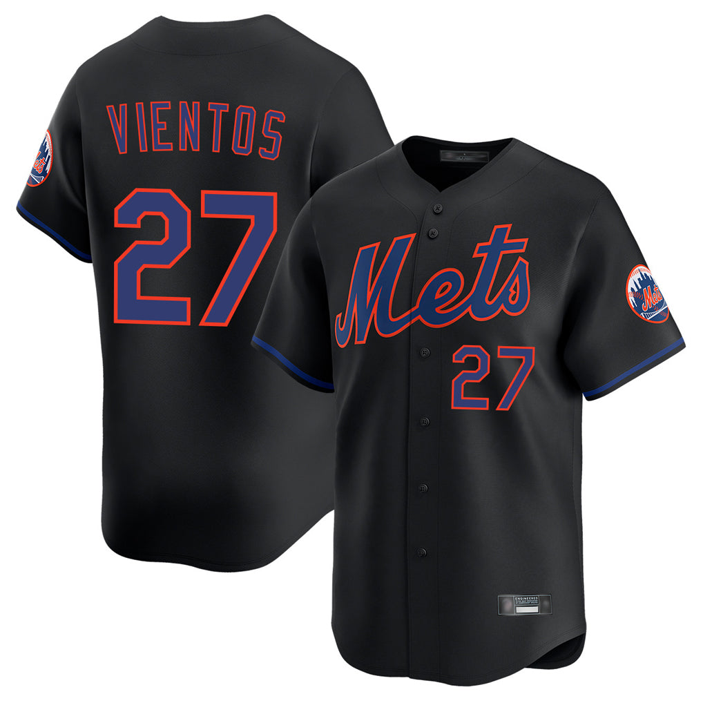 Johmsee NY.Mets #27 Mark Vientos Player Black Alternate Home Limited Stitched Jerseys