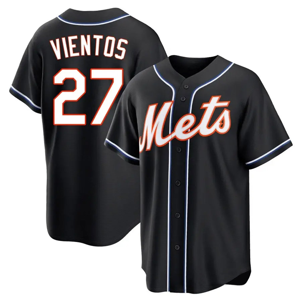 Johmsee NY.Mets #27 Mark Vientos Player Black Fashion Out Game Stitched Jerseys