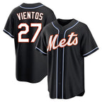 Johmsee NY.Mets #27 Mark Vientos Player Black Fashion Out Game Stitched Jerseys
