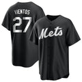 Johmsee NY.Mets #27 Mark Vientos Player Black Home Game Stitched Jerseys