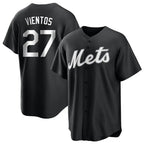 Johmsee NY.Mets #27 Mark Vientos Player Black Home Game Stitched Jerseys