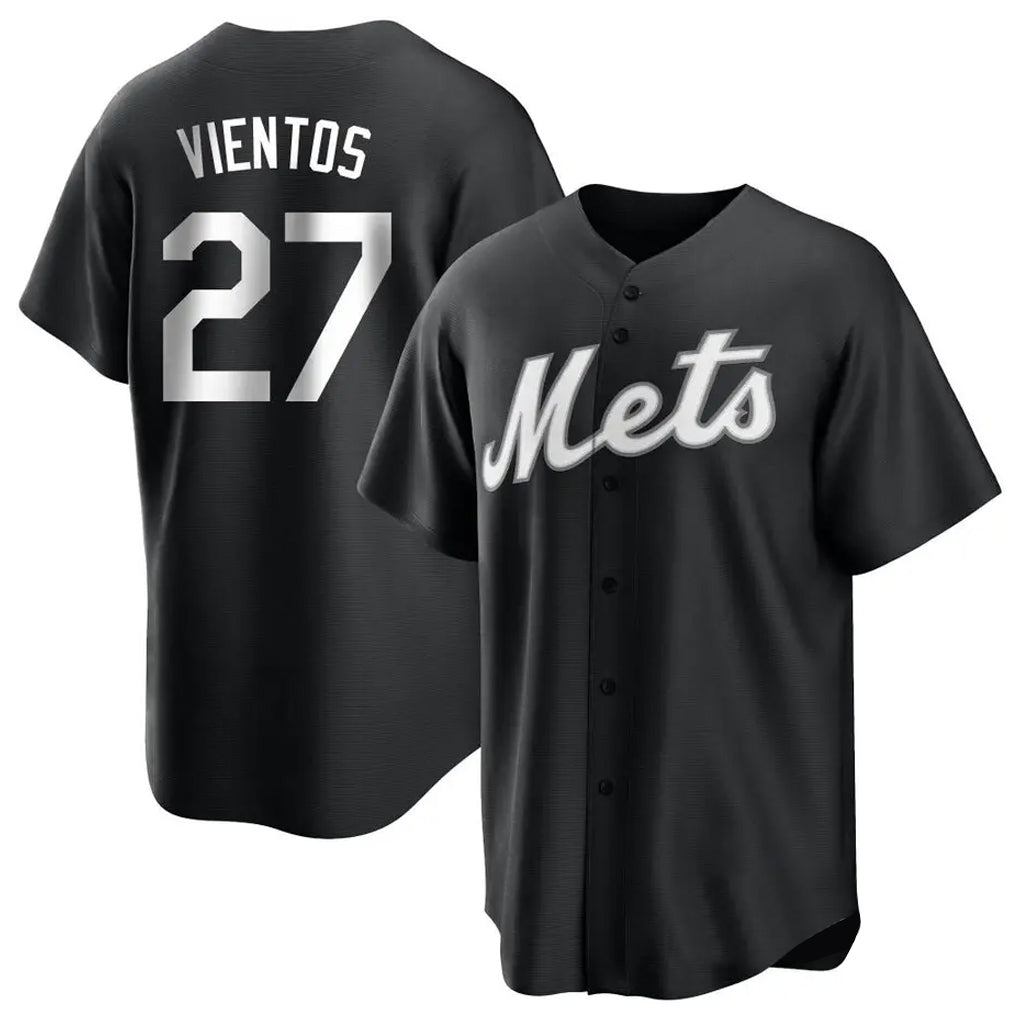 Johmsee NY.Mets #27 Mark Vientos Player Black Home Game Stitched Jerseys