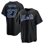 Johmsee NY.Mets #27 Mark Vientos Player Black Replica Home Game Stitched Jerseys