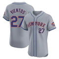 Johmsee NY.Mets #27 Mark Vientos Player Gray Road Limited Elite Home Stitched Jerseys