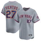 Johmsee NY.Mets #27 Mark Vientos Player Gray Road Limited Home Stitched Jerseys