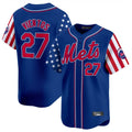 Johmsee NY.Mets #27 Mark Vientos Player Royal 2025 Independence Day Vapor Premier Limited  Stitched Jerseys