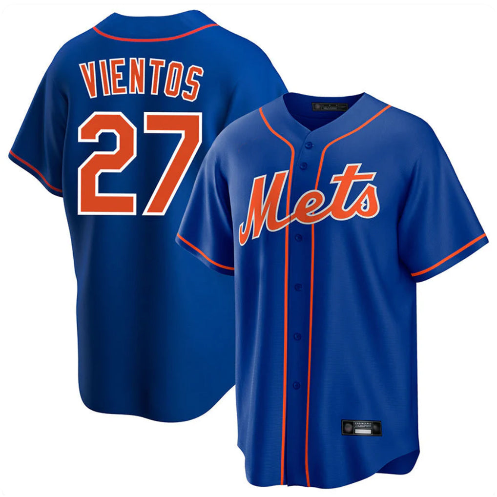 Johmsee NY.Mets #27 Mark Vientos Player Royal Home Game Stitched Jerseys