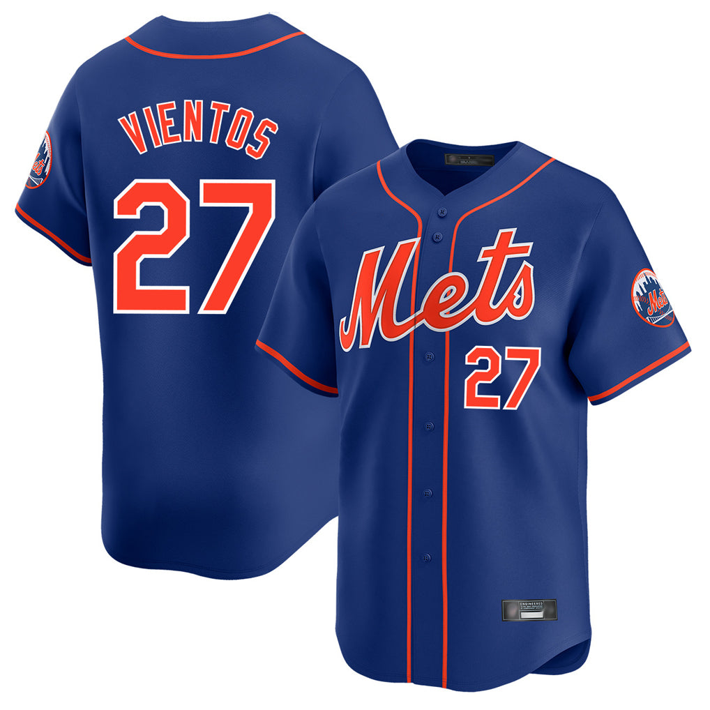 Johmsee NY.Mets #27 Mark Vientos Player Royal Home Limited Stitched Jerseys