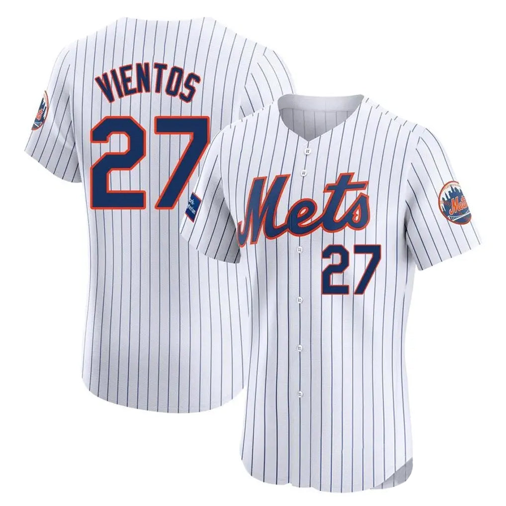 Johmsee NY.Mets #27 Mark Vientos Player White Home Limited Elite Stitched Jerseys
