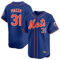 Johmsee NY.Mets #31 Mike Piazza Player Royal Home Limited Stitched Jerseys